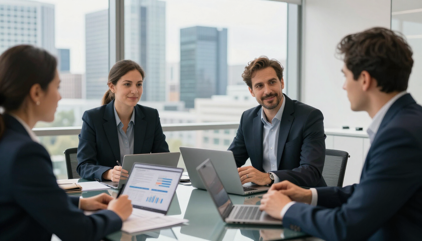 Strategiegespräch in einem modernen Büro